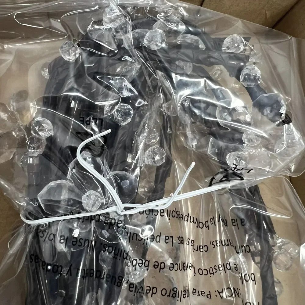 Avon Light Up LED Lighted Branches Pack Clear White Floral W/ Beads 24in NEW‎